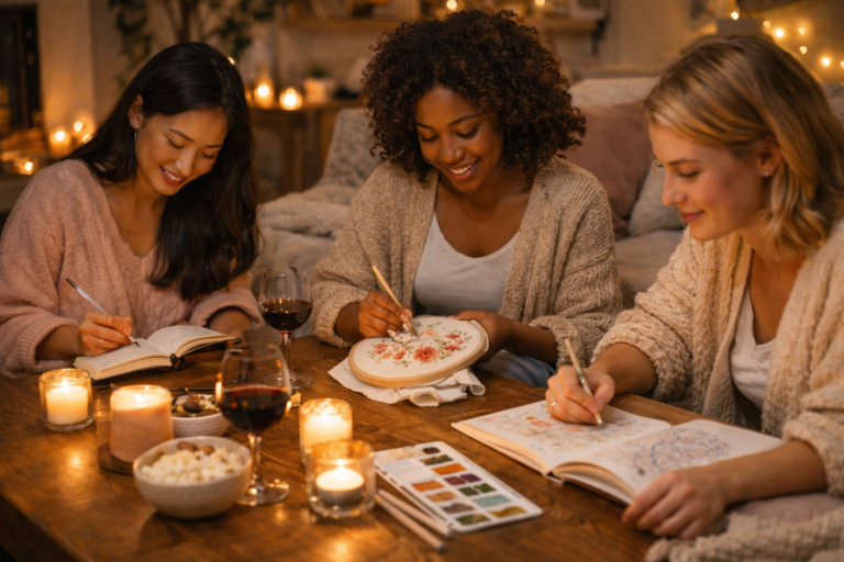 hobby girls night cozy set table ctafts